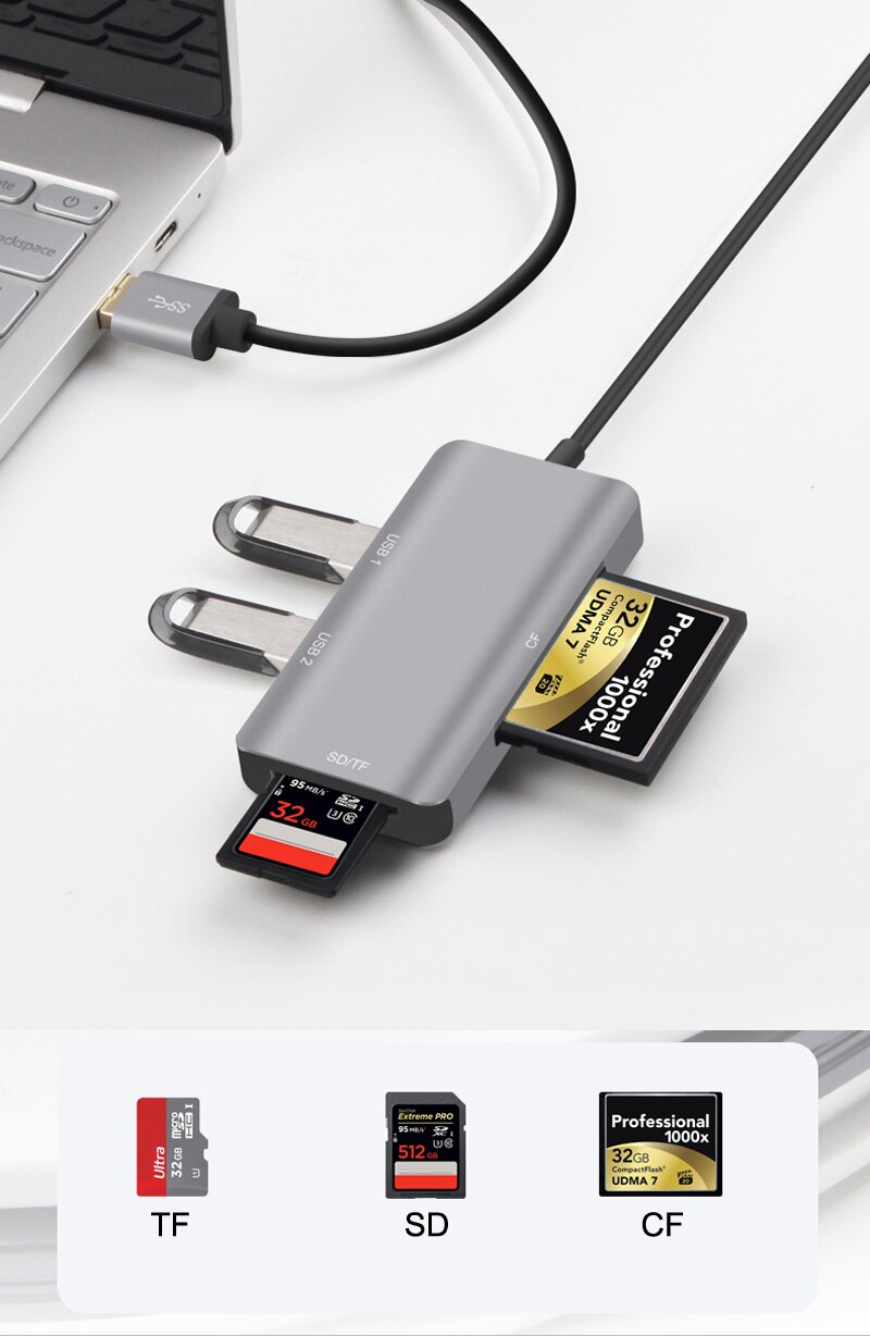 USB 3.0 SD SDHC CF Ʈ ÷ TF ũ SD ī , USB3.0 U ÷ ũ ̺ 콺 OTG, ƺ Ʈ PC, 5  1